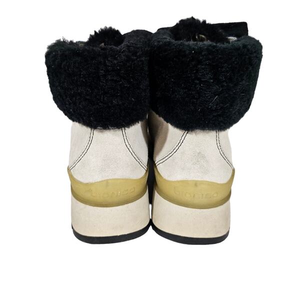 Bionica Diablo Suede Lace Up Boots in Moonbeam White - Picture 8 of 12